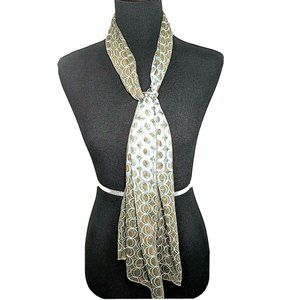 Scarf Brown White & Mint Green Ombre Light Weight